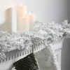72"L Sullivans Artificial Frosted Juniper Berry Christmas Garland, White, Indoor Christmas Decor - 3 of 4