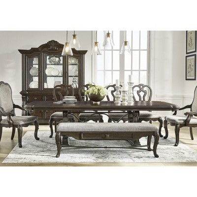 Maylee 63" Gray Upholstered Dining Bench with Drawer