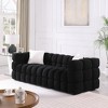 Spacious 3-Seater Boucle Sofa, 84" Marshmallow Couch Designed for US Body Comfort, Includes 2 Pillows - 3 of 4