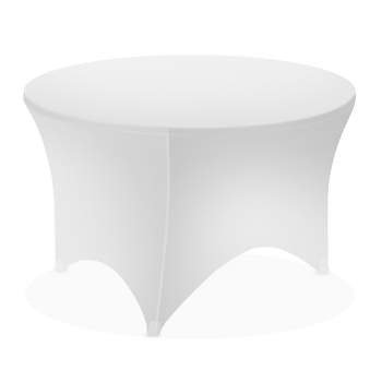 Lann's Linens Round Spandex Tablecloth, Fitted Table Cover