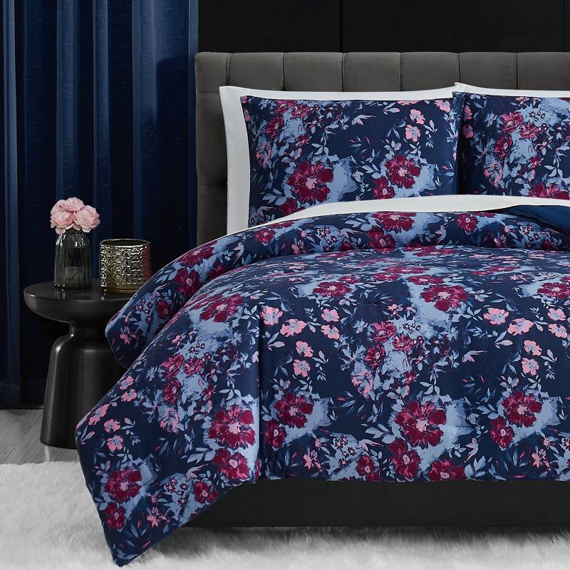 Badgley Mischka Home Midnight Garden Comforter Set Navy Blue, 5 of 6