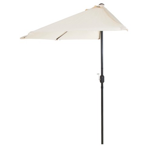 4 33 X 7 67 Half Round Patio Umbrella Off White Pure Garden Target