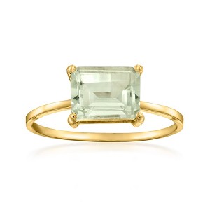 Ross-Simons 0.50 Carat Prasiolite Ring in 14kt Yellow Gold - 1 of 4