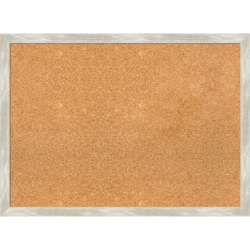 Amanti Art Wildwood Brown Narrow Framed Corkboard, Natural Cork : Target