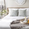 2pc 18"x18" Tonal Recycled Cotton Square Throw Cover Sage/Off-White - Design Imports: Indoor Faux Linen, Zippered - 3 of 4