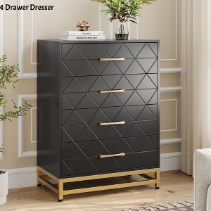 Wooden Dresser for Bedroom, Dressers & Chest of Drawers with 4 Drawer Wood nightstand for Storage and Organization - 1 of 4