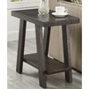 VYNXARIA Contemporary Wood Shelf Side Table in Weathered Espresso - 2 of 4
