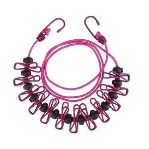 Unique Bargains with Metal Clips*12 & Windproof Beads*13 Clothesline 1 Pc - 1 of 4