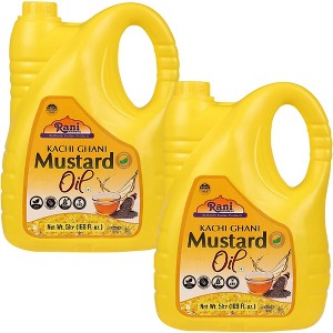 Mustard Oil (Kachi Ghani) - 169 Ounce (5 Liter) Pack of 2 - Rani Brand Authentic Indian Products - 1 of 4