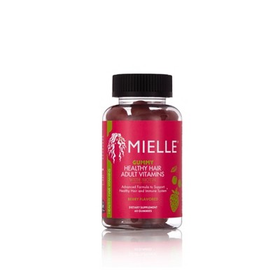 Mielle Healthy Hair Adult Vitamin Gummies with Biotin - Berry - 60ct