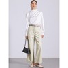 Allegra K Women's Fall Winter Wool Blend High Waist Wide Leg Business Casual Pants - 3 of 4