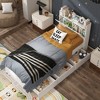 Famapy White Toddler Bed with 2 Storage Drawers, Headboard Shelves & Smooth Rollers,Space-Saving Solution for Kids' Bedroom - 2 of 4