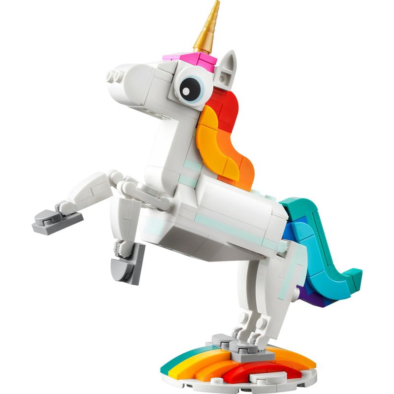 LEGO Creator 3 in 1 Magical Unicorn Toy Animal Playset 31140, 3 of 8