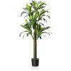 Artificial Tree 5.4 FT, Dracaena Silk Plant Artificial Faux House Plants Evergreen Dracaena for Outdoor Indoor Decor Home Office - 2 of 4