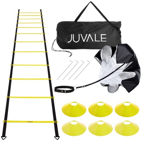  REHALY Agility Ladder Speed Training Equipment Set, 20ft  Agility Ladder,4 Hurdles, 12 Soccer Cones, Running Parachute, Jump Rope,  for Basketball Football Soccer Training Equipment for Athletes & Kids :  Sports