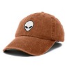 Dalix Alien Embroidered UFO Dad Hat Cotton Baseball Cap Adjustable Mens - 4 of 4