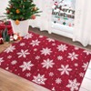 Washable Christmas Snowflake Print Living Room Rugs, Xmas Decorative Carpet for Bedroom Kids Room, Non Slip Low Pile Floor Cover - 3 of 4