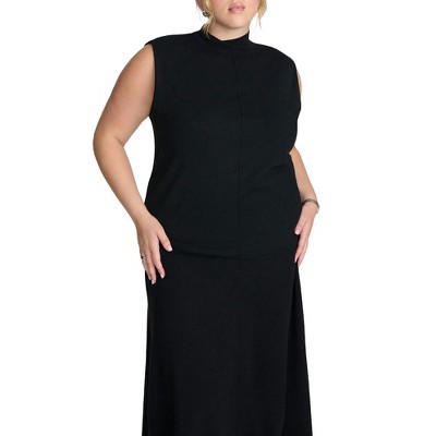 ELOQUII Elements Women's Plus Size Turtleneck Sleeveless Sweater