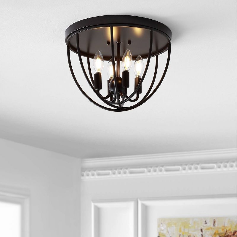 13.75&#34; LED Metal Flush Mount Oil Rubbed Bronze - Jonathan Y, 3 of 7