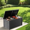 Naysaye Deck Boxes, 180 Gal Outdoor Storage Deck Box, Small Patio Storage Bin for Garden Tools, Black, 61.02"*28.39"*29.17" - 2 of 4