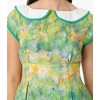 Smak Parlour Women's Fit & Flare Dress Green Painted Garden - 2 of 3