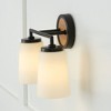 Capital Lighting Jonah 2 - Light Vanity in  Light Wood/Matte Black - 3 of 4