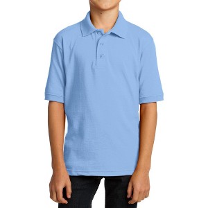 Mafoose Youth Casual Short Sleeve Core Blend Jersey Knit Collar Polo T-shirt - 1 of 4