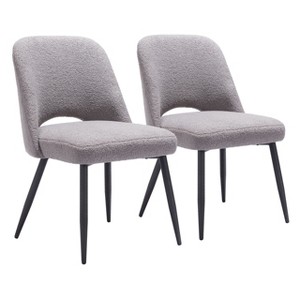 Zuo Teddy Dining Chair (Set of 2) Gray - 1 of 4