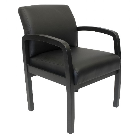 High Back Leather Plus Chair Black - Boss Office Products : Target