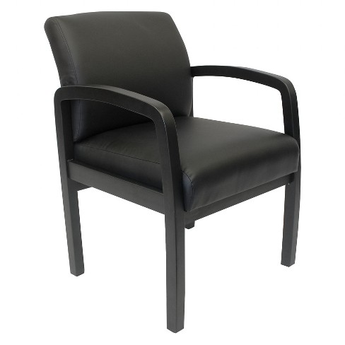 Office Guest Chair Black Boss, Office Guest Chairs Leather