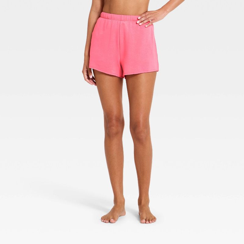 Women's French Terry Fleece Lounge Shorts - Wild Fable™ Pink XXS