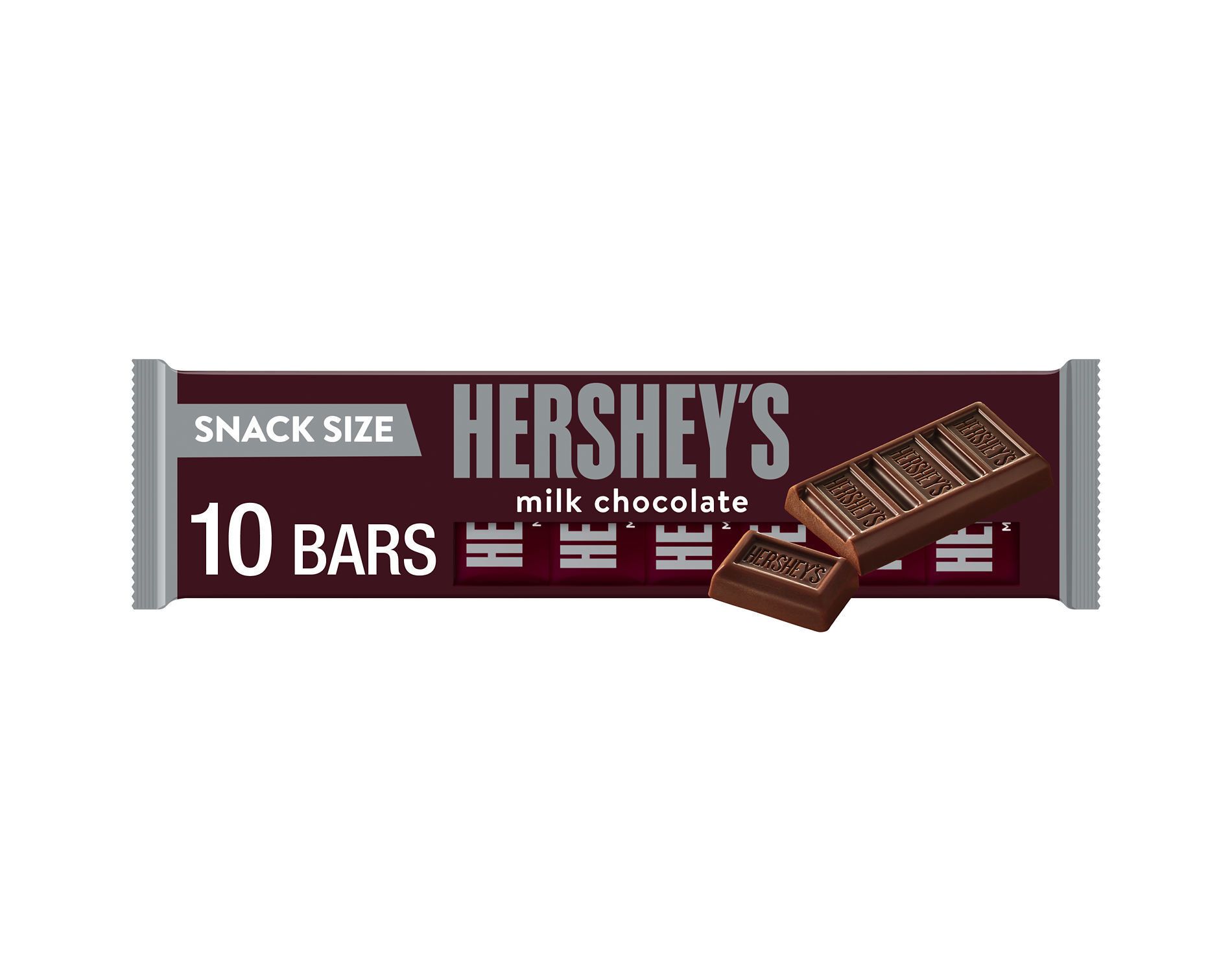 HERSHEY'S Milk Chocolate Snack Size Candy Bars - 4.5oz/10ct