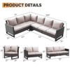 Buenhomino 6-Seater Outdoor Sectional Sofa L Shaped Couch Patio Conversation Furniture Set, Wicker Patio Sectional Sofa with Removable Cushion - 3 of 4