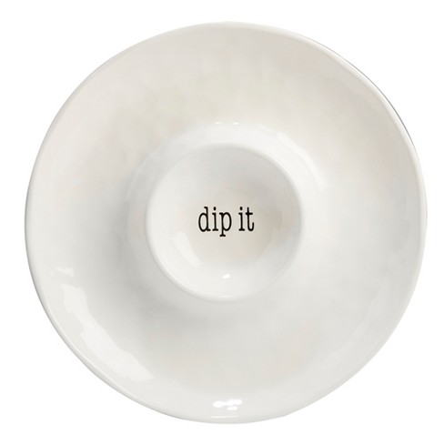 DEI 25207 Dip Chip & Dip Bowl 13.5 x 3.5 x 14.25 White
