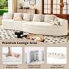 115.7" Chenille Curved Modular Sectional Sofa with High-Resilience Sponge, 5 Pillows, No Assembly Required - 4 of 4