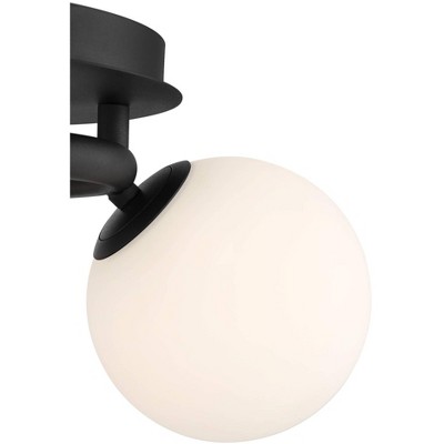 Black Glass 3-Light LED Globe Ceiling Fixture