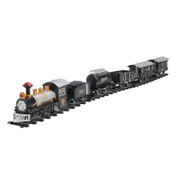 Northlight 17-Piece Black Consummate Animated Classic Train Set
