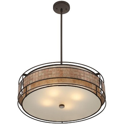 22" Renaissance Copper Indoor/Outdoor Drum Pendant Light