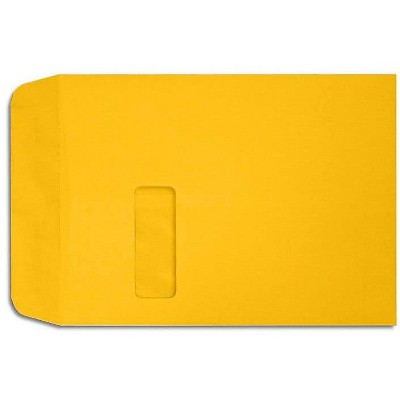 LUX Open End Window Envelopes 9" x 12" Sunflower Yellow LUX-1590-12-500