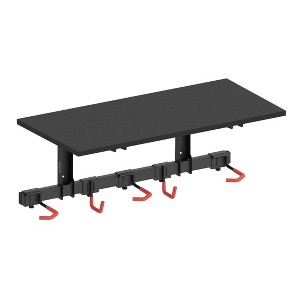Mount-It! WheelsUp Series Wall Mount with Shelf for 3 Bikes Accessory Mounts - Black - 1 of 4