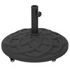 Outsunny Round Patio Umbrella Base with Wheels, 44 lbs Resin Umbrella Stand Base, Patio Umbrella Holder for 1.3"/1.5"/1.9" Umbrella Poles - 4 of 4