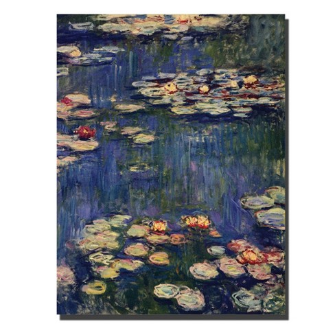 Trademark Fine Art -claude Monet's Water Lilies,1914 Canvas Art - 47 ...