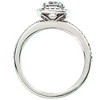 Pompeii3 5/8ct Cushion Halo Diamond Engagement Ring 14K White Gold - 3 of 4
