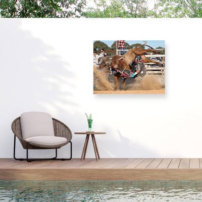 Trademark Fine Art - Ralph Meznar Bull Ride Matted Framed Art