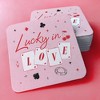 Big Dot of Happiness 25 Ct Lucky in Love Drink Coasters, 4-Inch Disposable Square Paper Coasters for Las Vegas Bachelorette Party, Decor for Drinks - 2 of 4