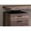 Vynxaria Computer Desk, Home Office, Laptop, Left, Right Set-up, Storage Drawers, 48"l, Work, Brown Laminate, Black Metal, Modern - 2 of 4