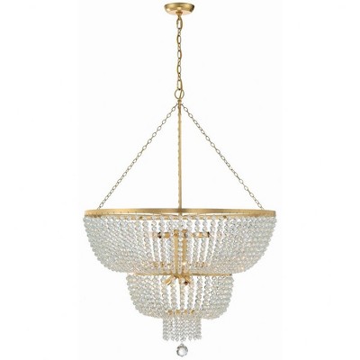 Crystorama Lighting Rylee 12 - Light Chandelier in  Antique Gold