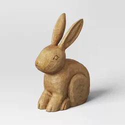 Wood Sitting Easter Bunny Figurine - Threshold™