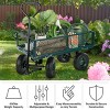 Pure Garden 650lb Capacity All Terrain Rolling Wagon Steel Garden Cart Green - 3 of 4