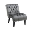 CAVINAS Modern Velvet Armless Accent Chair,Tufted Living Room Chair with Solid Wood Legs,Comfy Sitting Chair for Bedroom,Office - 2 of 4